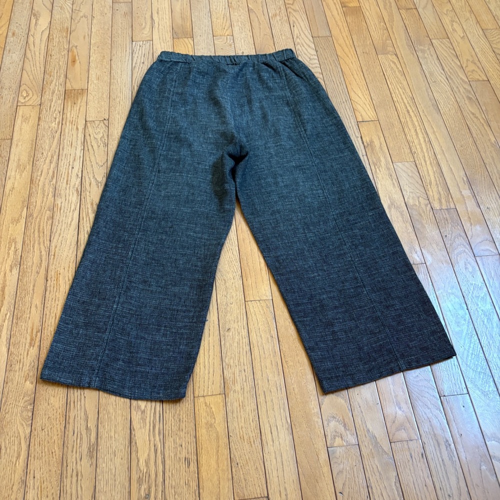 Eileen Fisher Wide Leg Hemp Ankle Crop Pants Cottagecore Petite Small - Picture 3 of 13